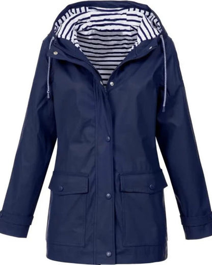 Veste d'extérieur imperméable et coupe-vent pour femme