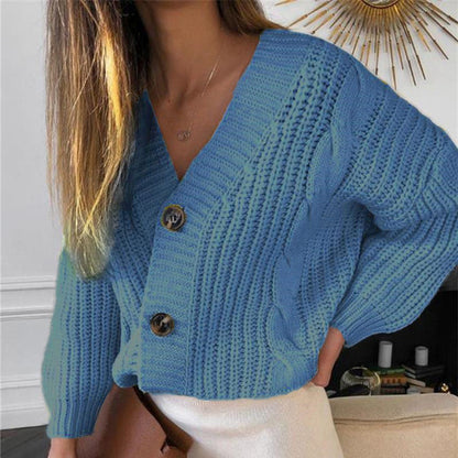 Cardigan grosse maille pour femme, motif torsadé moderne
