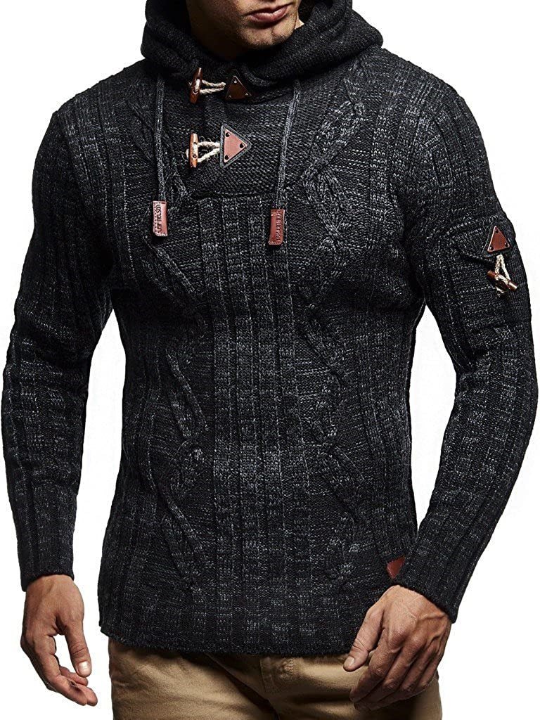 Pull en maille pour homme, à capuche, de haute qualité, élégant