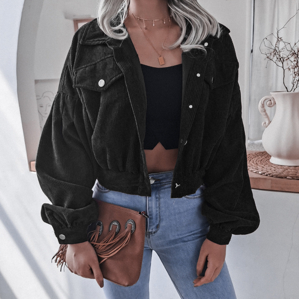 Veste en velours côtelé femme Courte & Stylée