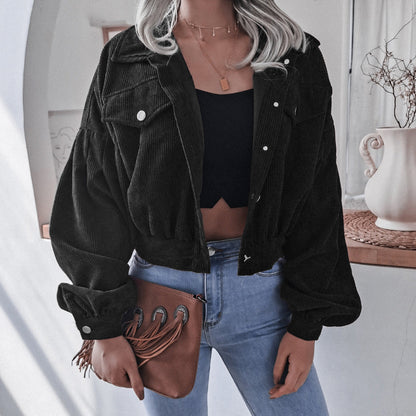 Veste en velours côtelé femme Courte & Stylée