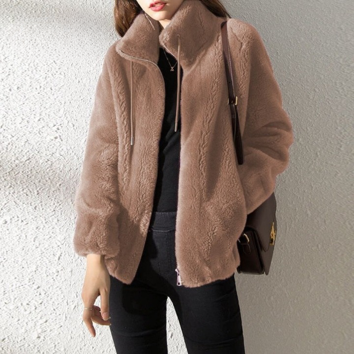 Veste double face mode avec fermeture éclair