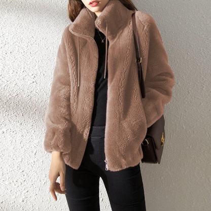 Veste double face mode avec fermeture éclair
