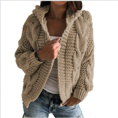 Gilet femme Capuche Torsades Tendance