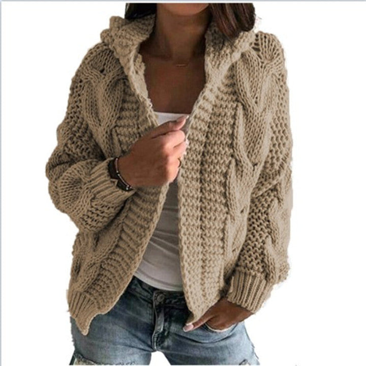Gilet femme Capuche Torsades Tendance