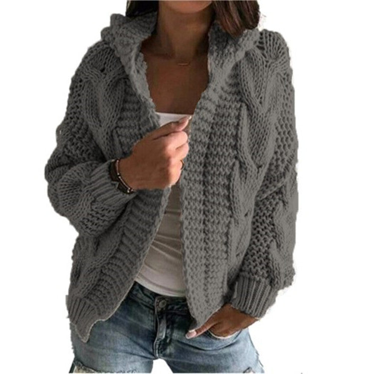 Gilet femme Capuche Torsades Tendance
