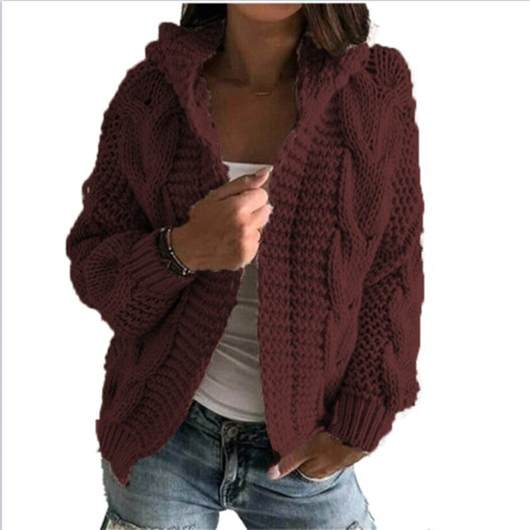 Gilet femme Capuche Torsades Tendance