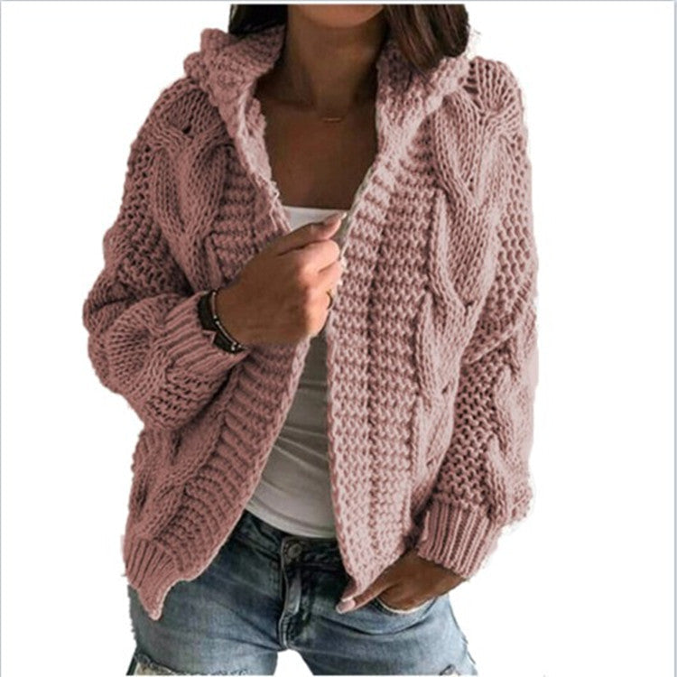 Gilet femme Capuche Torsades Tendance