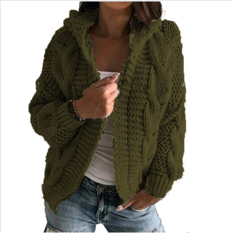 Gilet femme Capuche Torsades Tendance