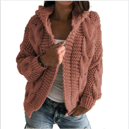Gilet femme Capuche Torsades Tendance
