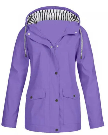 Veste d'extérieur imperméable et coupe-vent pour femme
