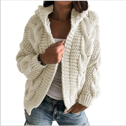 Gilet femme Capuche Torsades Tendance