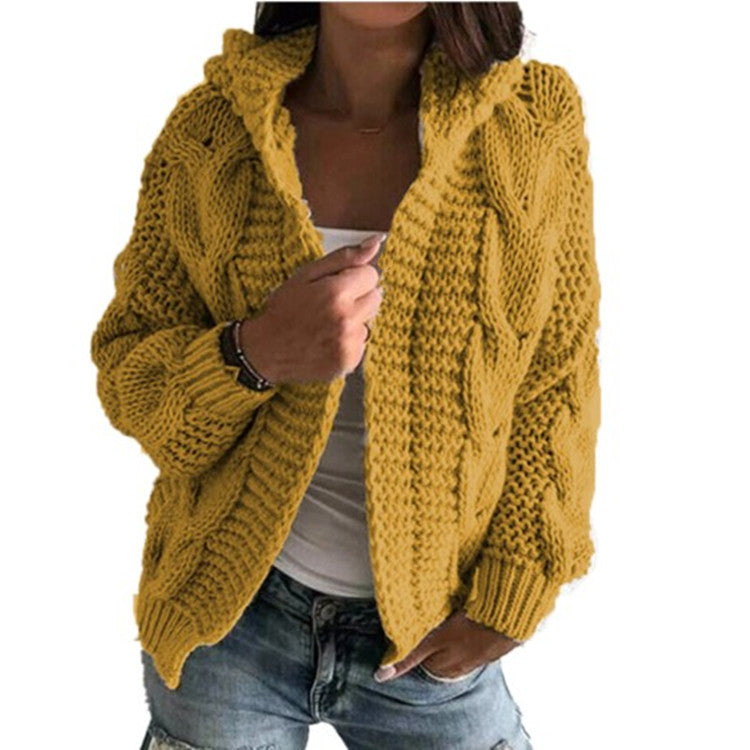 Gilet femme Capuche Torsades Tendance
