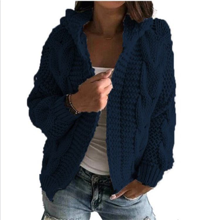 Gilet femme Capuche Torsades Tendance