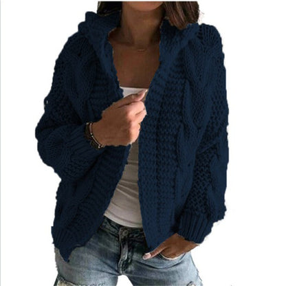 Gilet femme Capuche Torsades Tendance