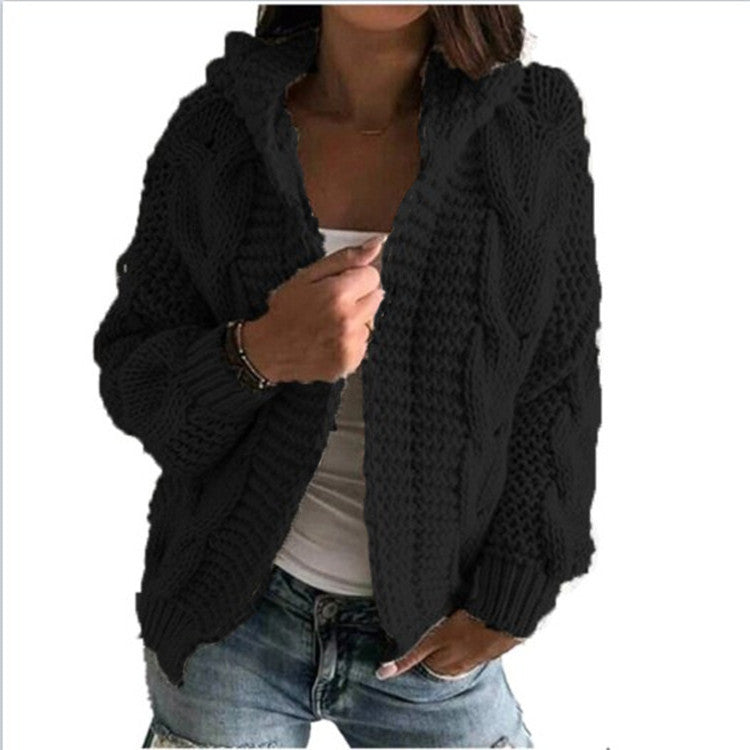 Gilet femme Capuche Torsades Tendance
