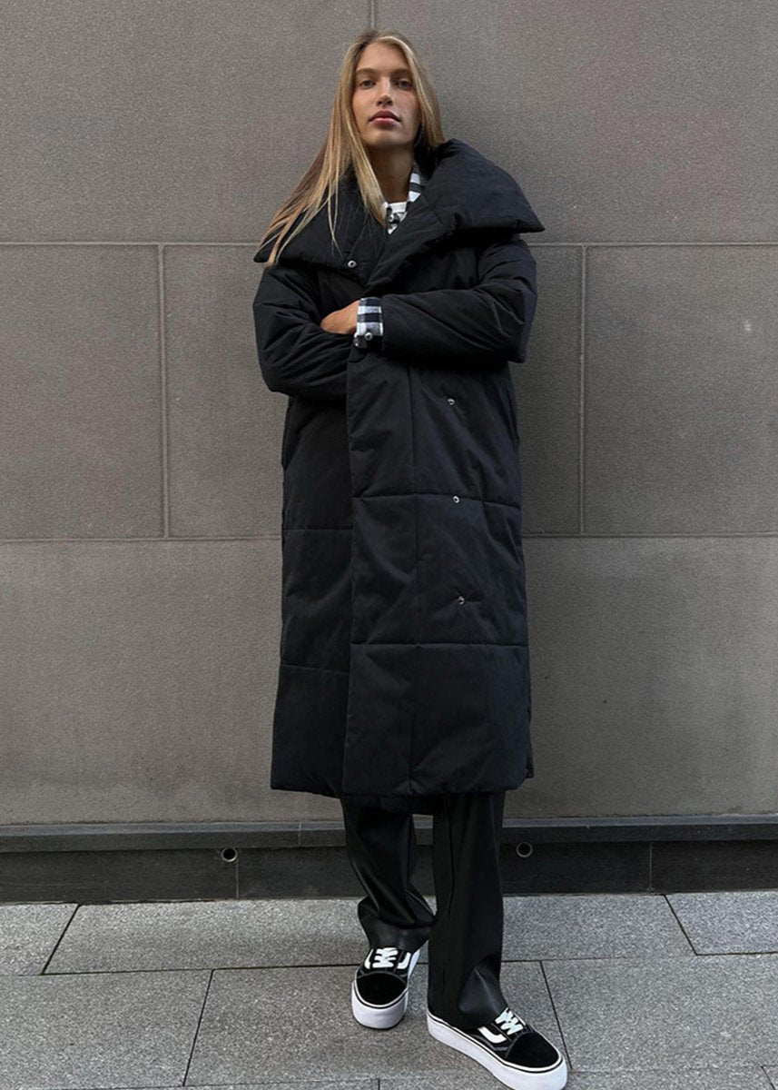 Manteau d'hiver oversize style col montant