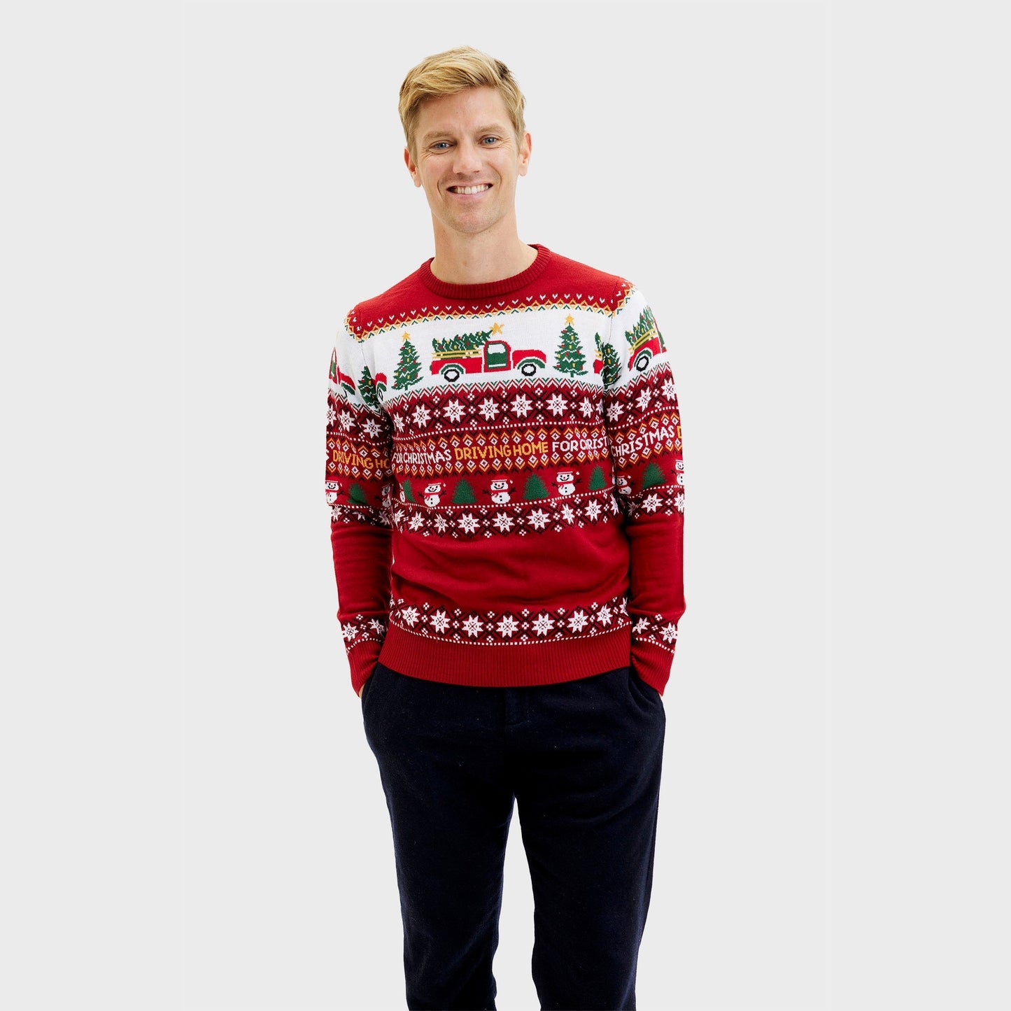 Weihnachtsmann Pullover Rot Größen - IdealeKleiden