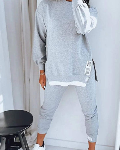 Ensemble deux pièces tendance pull et pantalon