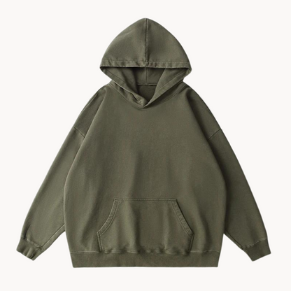 Sweat-shirt à capuche vintage en molleton pour homme