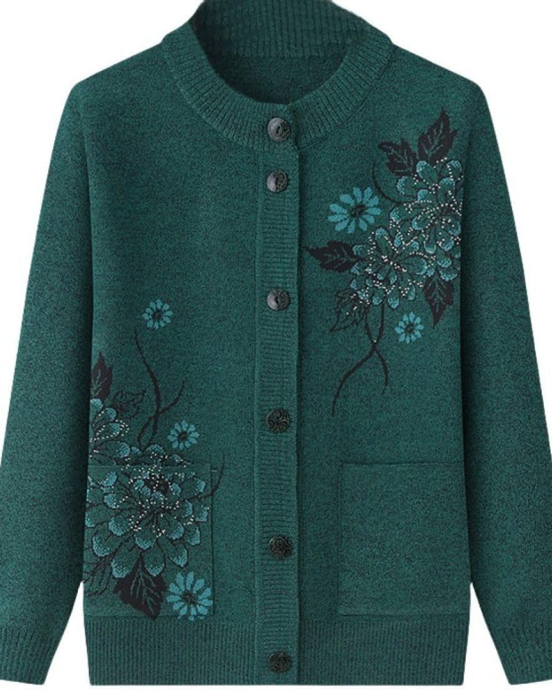 Gilet femme à motif floral