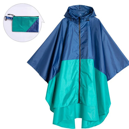 Poncho de pluie unisexe pratique, imperméable et à capuche