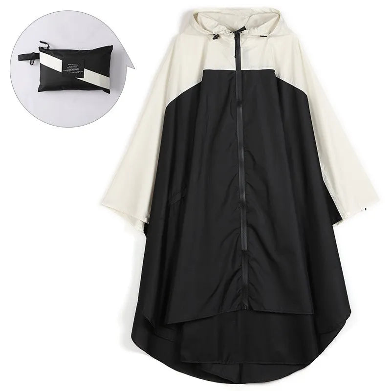 Praktischer Regenponcho Unisex Wasserdicht Mit Kapuze - IdealeKleiden