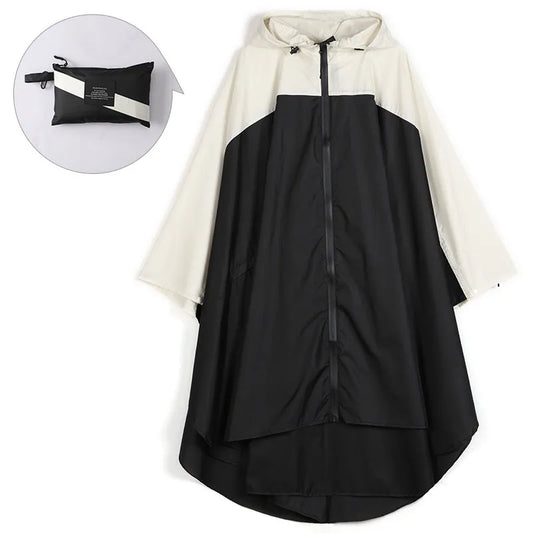 Praktischer Regenponcho Unisex Wasserdicht Mit Kapuze - IdealeKleiden