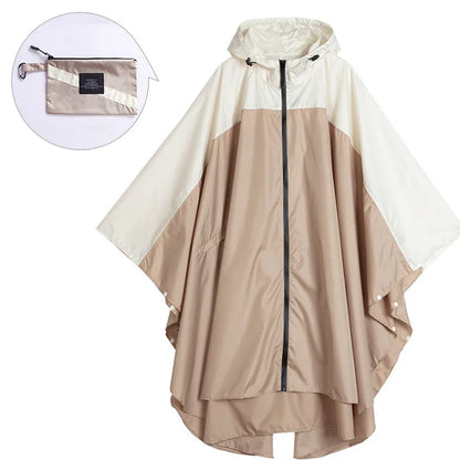 Poncho de pluie unisexe pratique, imperméable et à capuche