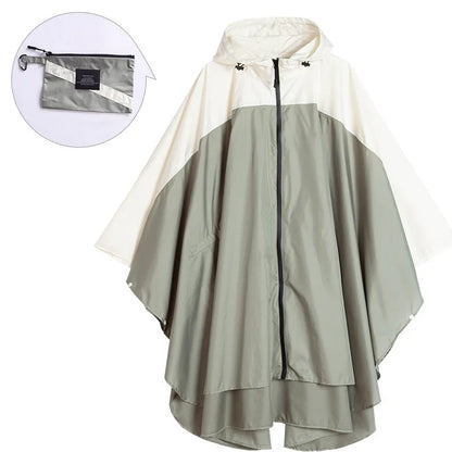 Poncho de pluie unisexe pratique, imperméable et à capuche