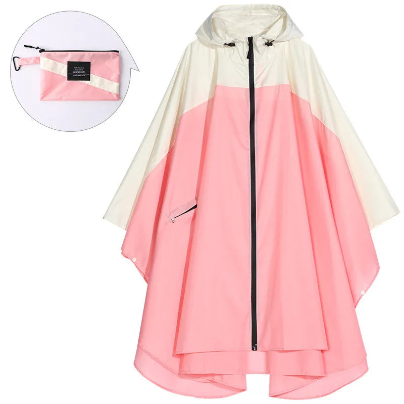 Poncho de pluie unisexe pratique, imperméable et à capuche