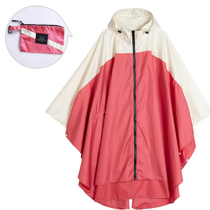Poncho de pluie unisexe pratique, imperméable et à capuche