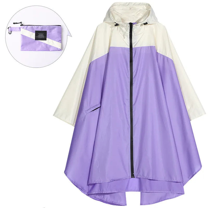 Poncho de pluie unisexe pratique, imperméable et à capuche