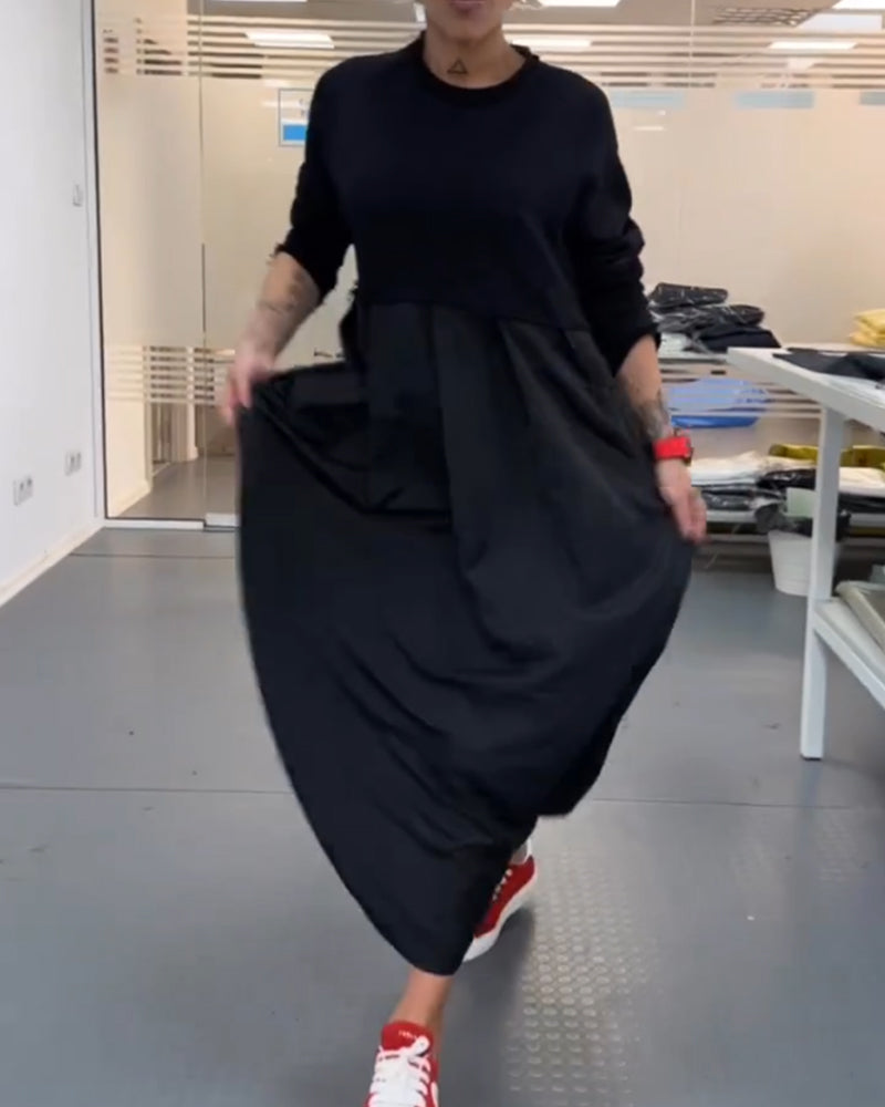 Robe décontractée unie colorée