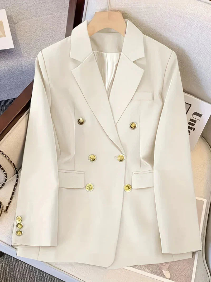 Blazer élégant pour femme Coupe ajustée Boutons dorés