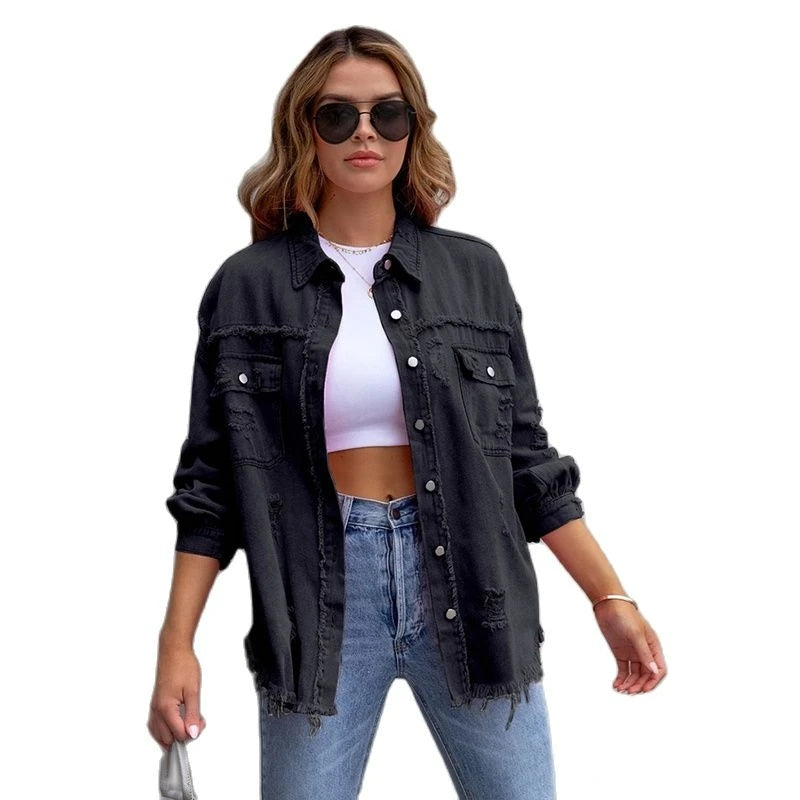 Veste en jean élégante & décontractée