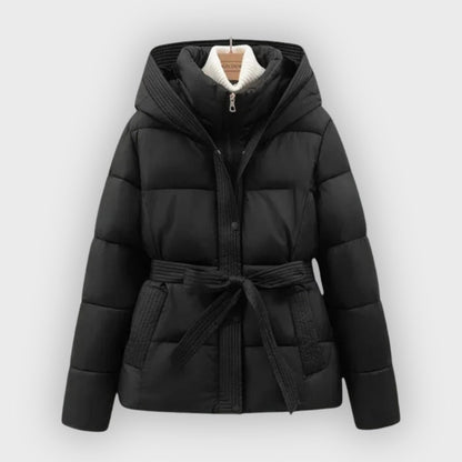 Stylischer Winterparka mit Gürtel Damen - IdealeKleiden