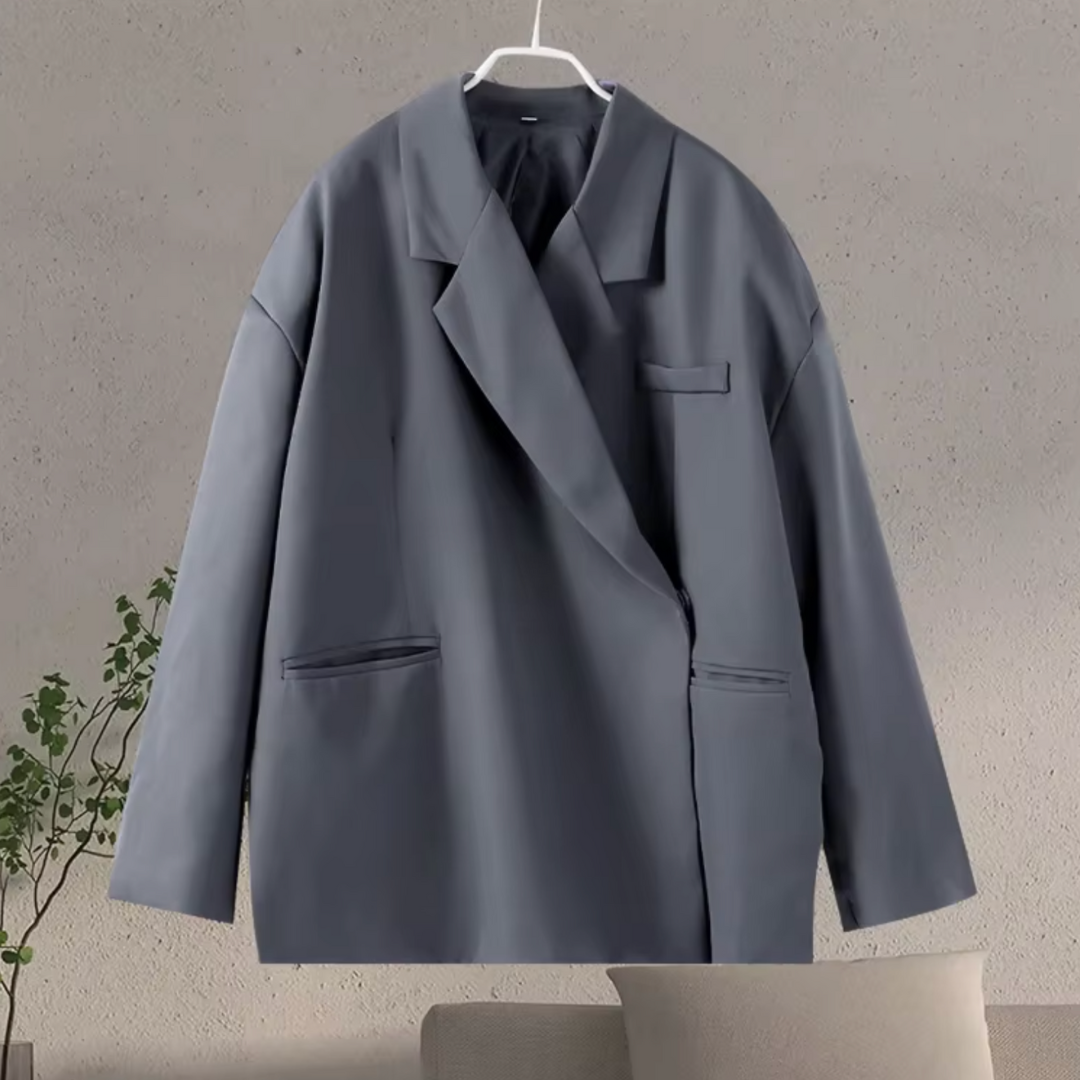 Stylischer Damenblazer Große Größen Langärmlig - IdealeKleiden