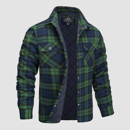 Chemises à carreaux en flanelle chaudes et isolées pour homme