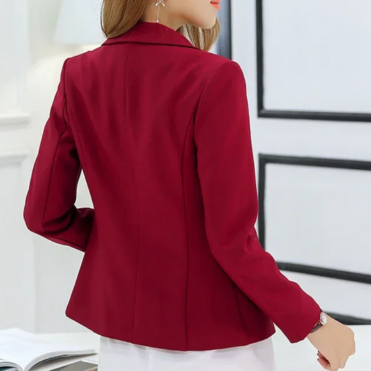 Eleganter Blazer Damen Ein-Knopf-Modell - IdealeKleiden
