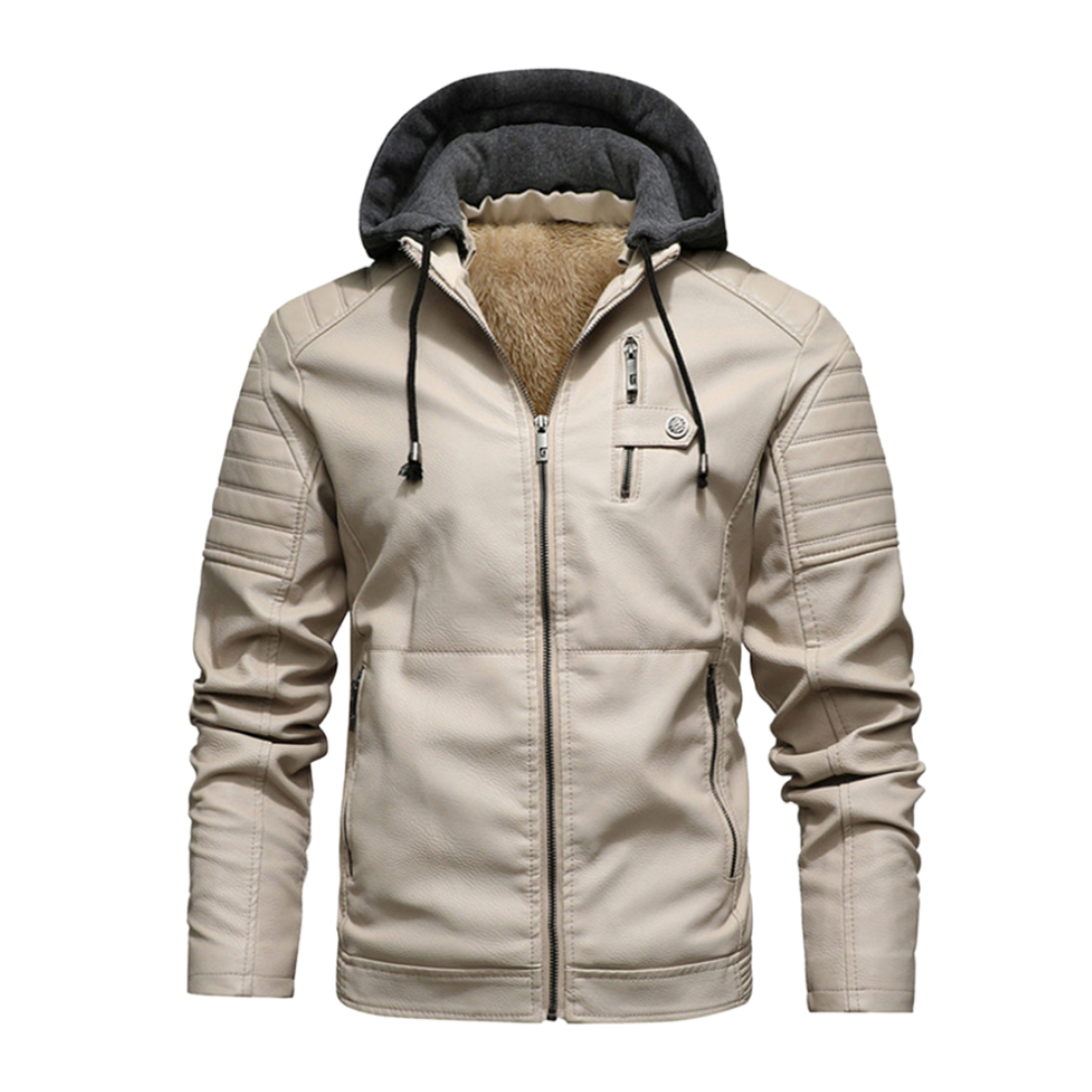 Blouson en cuir élégant style motard