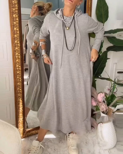 Robe à Capuche avec Poche Femme