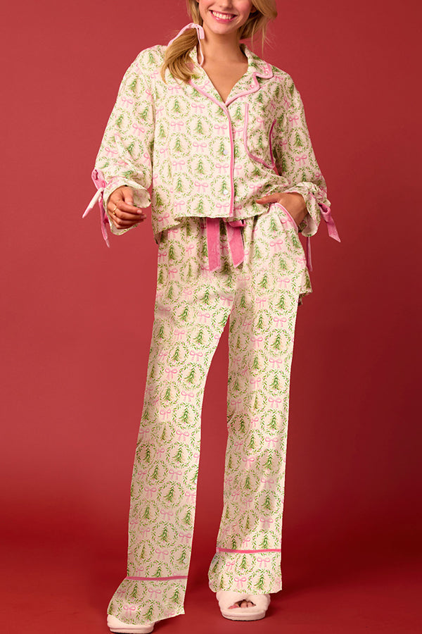 Tenue de Noël : Haut à manches longues et pantalon élastique