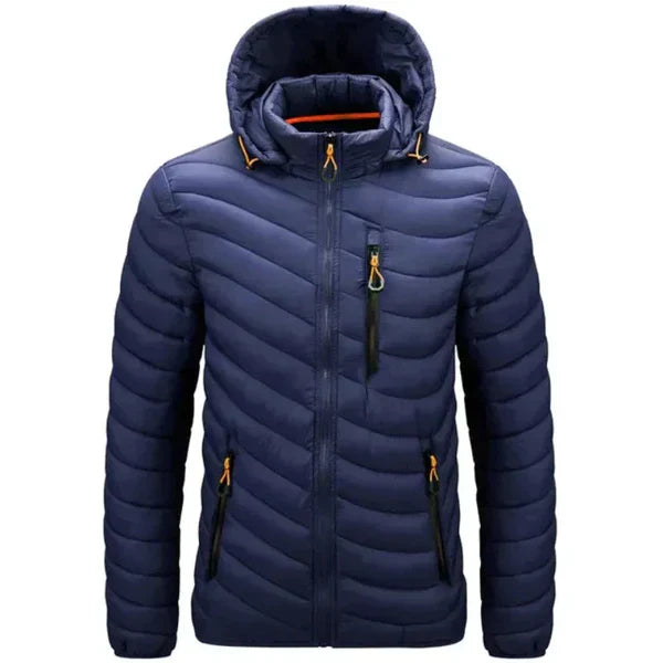 Doudoune imperméable pour homme avec capuche amovible