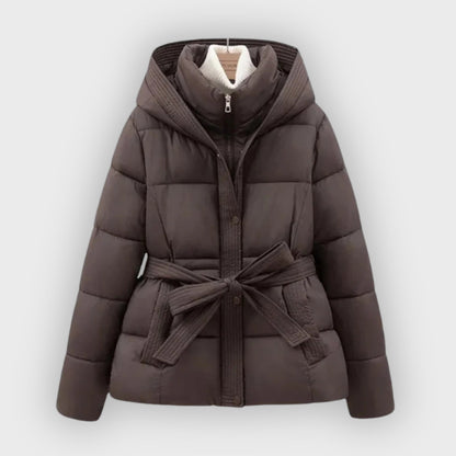 Parka d'hiver élégant avec ceinture pour femme