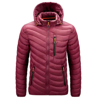 Doudoune imperméable pour homme avec capuche amovible