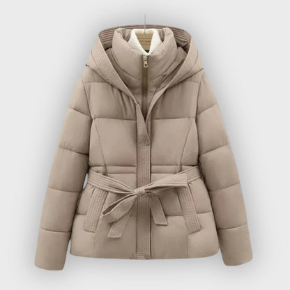Parka d'hiver élégant avec ceinture pour femme