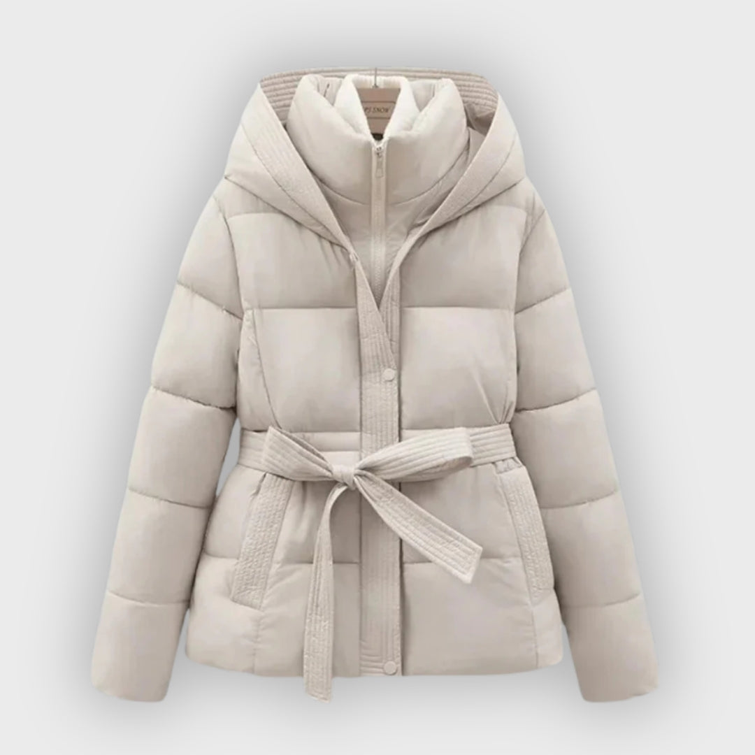 Parka d'hiver élégant avec ceinture pour femme