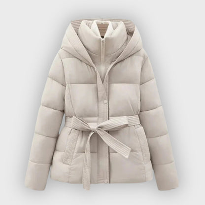 Parka d'hiver élégant avec ceinture pour femme
