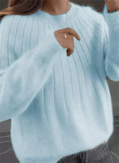 Pull-over doux en cachemire pour femme mode automne